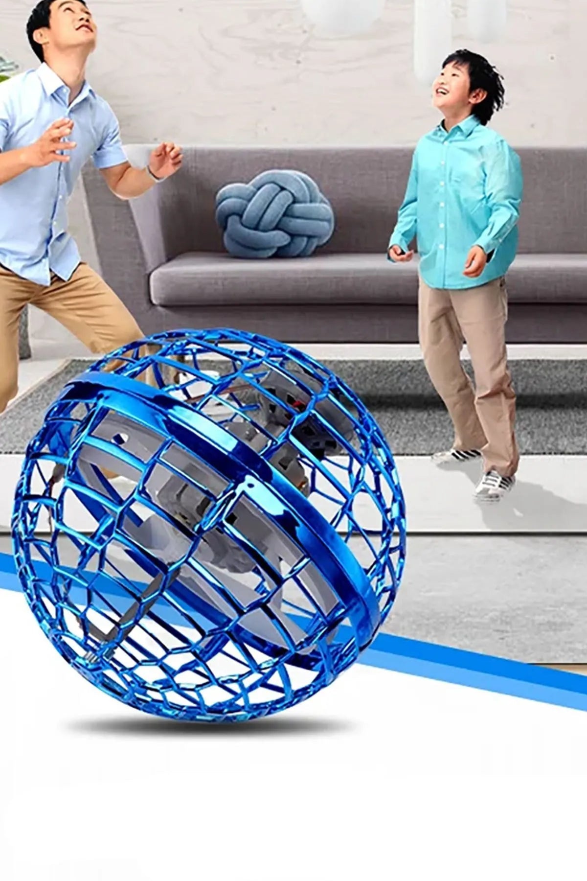 Uçan Top Bumerang Spinner Oyuncaklar El Kumandalı Drone 360° ° Çocuklar için LED Işıklı Dönen Mini UFO